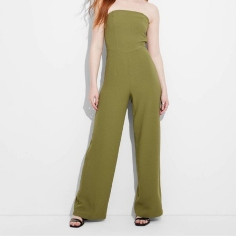 Nwt Wild Fable Green Jumpsuit
